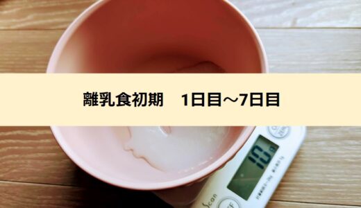 離乳食初期【1週目】1日目～7日目