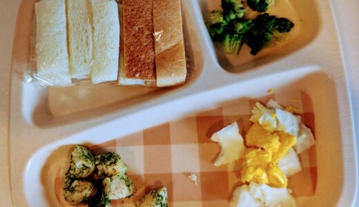 遊んじゃってなかなかご飯が進まない我が子。平均1時間。